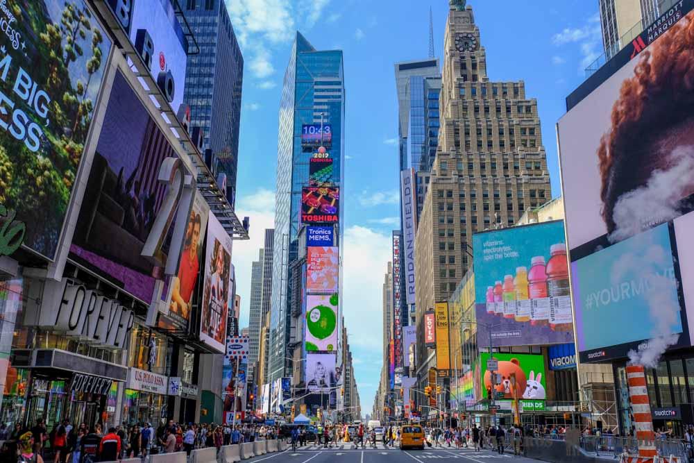 Times Square, uno de los mejores lugares dónde alojarse en Nueva York